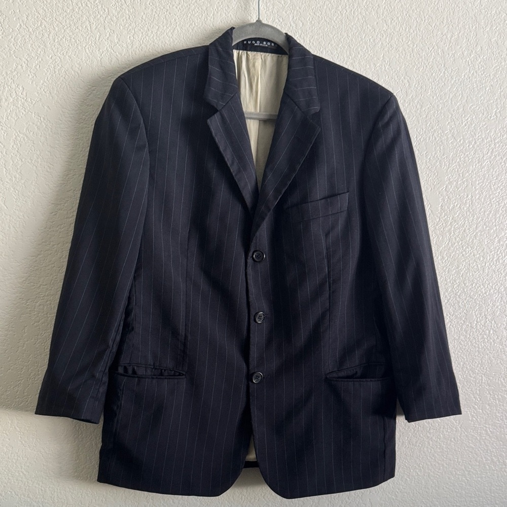 Hugo Boss Navy Pinstripe Blazer